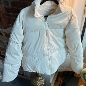 white puffer jacket